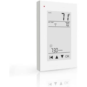 HEATIT ET-72W Programmable Thermostat with Voice Control with WiFi for Electric Radiant Floor Heating, Dual Voltage & Dual Sensing, Interactive Color Touch Screen Interface with 10ft Sensor Wire
