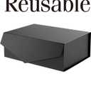 BLK&WH 6 Collapsible Groomsmen Boxes with Magnetic Lids, 10.5x7.7x3.8 Inches, Matte Black