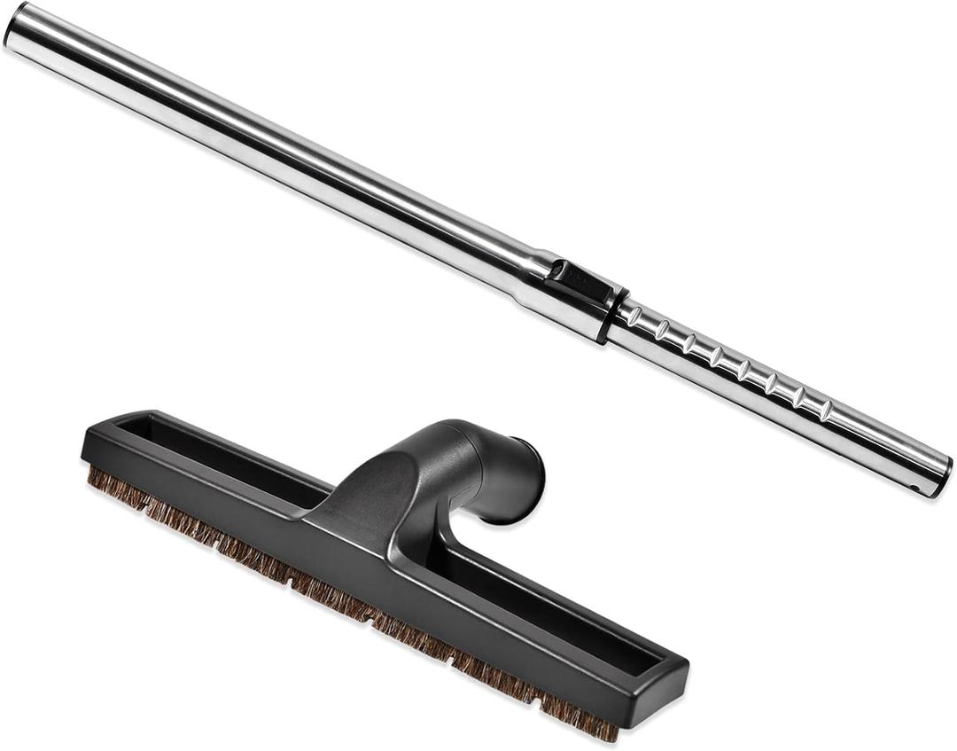 Eagles Hardwood Floor Brush with 1-1/4" Stainless Steel Vacuum Extension Wands Remplacement 32mm Universal Vacuum Cleaners Accessories Attachment Length 31"