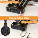 KVM Switch 3 Monitors 3 Computers 8K@60Hz/4K@120Hz, HDMI DP KVM Switches for 3 PC Sharing Triple Monitor and Keyboard Mouse with Power Adapter, Wired Extend Controller and USB3.0 Cables