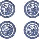 Churchill Blue Willow Dinner Plate 10", Set Of 4, Made In England