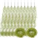 Giegxin Halloween Spanish Moss 41" Succulents Faux Moss Artificial Succulent Plants Fake Vines Hanging Plants Swamp Decoration Potted Artificial Hanging Garland(Grayish Green,12 Pack)