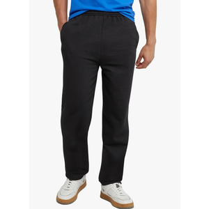 Hanes Men's EcoSmart Open Leg Pant with Pockets, black, L