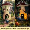 Fairy Houses for Outside - Solar Light Garden Decor, Solar Garden Decor, Waterproof Yard Mushroom Ornaments for Patio Lawn, Christmas, Birthdays, Unique Gift Ideas for Gardening Mom & Grandma