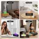 Volcano Humidifier Flame Fire Diffuser: 260ml Super Quiet Essential Oil Diffuser with 7 Colors Flame Light Spray Scent Humidifier with Waterless Auto Shut-Off Protection for Yoga Gym (Black)