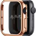 My Pretty Strap Glossy XOXO Protective Case for Apple Watch  Luxury Metal Cover for Women, Scratch-Resistant  Compatible with Apple Watch 38/40/41/42/44/45/46mm/49mm Gold, Rose Gold, Silver