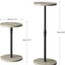 Adjustable End Table, Small Round Side Table, Drink Table for Small Spaces, Pedestal Nightstand for Living Room, Bedroom, Sofa Couch, Oak ET-010QK