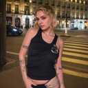 Solid Color Tank Tops - Y2K Strap Tank Top with Metallic Accessory Trendy Casual Streetwear Fashion Hotsweet (Black, M)