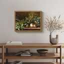 Artevio Framed Canvas Wall Art, Vintage Garlic Pictures Wall Decor, Nature Botanical Prints Paintings, Still Life Aesthetic Artwork for Kitchen Dining Room Living Room Farmhouse Decor 16x24 inch