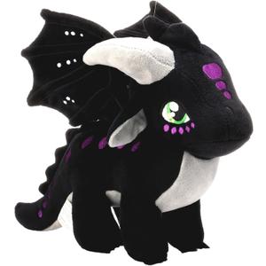 Wings of Fire Dragon Plush Toy - Fire Winged Dragon Plush Pillow - Rainwing Dragon Stuffed Animals - Cute Dragon Doll - Suitable Gifts for Children (Black)