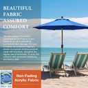 EliteShade USA 10-Year-Non-Fading 9Ft Market Patio Umbrella, UPF 50+ UV Protection Performance Sun Umbrella, Heavy Duty Commercial Grade Outdoor Table Umbrella with Crank & Tilt, Windproof Vented Top for Garden, Pool, Deck and Outdoor Playsets, Royal Blue