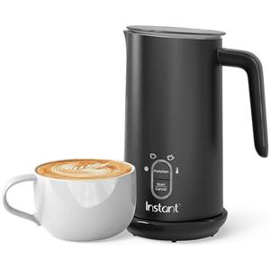 Instant Pot Milk Frother, 4-in-1 Electric Milk Steamer, 10oz/295ml Automatic Hot and Cold Foam Maker and Milk Warmer for Latte, Cappuccinos, Macchiato, From the Makers of Instant 500W, Black