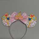 Castle Mouse Ears Headband Sequin Pink Mouse Ears Mouse Ears Bow Headbands Christmas Headbands for Adults