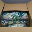 DYTXIII Outdoor High Back Chair Cushions Set of 2, Water Repellent Tufted Rocking Seat Cushions Replacement 44 x 22 Inch, Seat & Back Chair Pads for Patio, Balcony and Indoor Use -Lush Leaf Green, 44x22x4