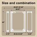 WAOWAO 40" Extra Tall Clear Acrylic Dog Gate for Baby and Kids with Double Lock, 29.5"-47.2" Width, Safety Auto Close Pet Gate for Puppy and Pets, Fits Doorways,Kitchen, and Entryways, White
