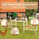 Chicken Perch, Natural Beech Wood Roosting Ladder, Chick Perch for Strong Wooden Roosting Bar for Poultry, Jungle Gym & Toys.