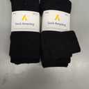 Sock Amazing Unisex Bamboo Rayon Socks Super Soft Black Crew Socks Pack of 8 (9-11)