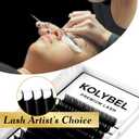 3 x KOLYBEL Classic Lash Extensions 0.15 C CC D DD J B L Curl 8-16mm Mixed Lash Trays Premium Silk Eyelash Extensions Matte Dark Lash Extension for Professional Salon Use (0.15-D-8-16mm)