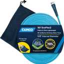 Camco EvoFlex2 50-ft Drinking Water Hose - RV Drinking Water Hose Reinforced with Fabric & Ultra Lightweight - Contains No Lead, No BPA & No Phthalate - Abrasion Resistant (22579)
