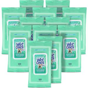 Wet Ones for Pets Hypoallergenic Multi-Purpose Dog Wipes with Vitamins A, C & E, 100 ct - 12 Pack | Fragrance-Free Hypoallergenic Dog Wipes for All ...