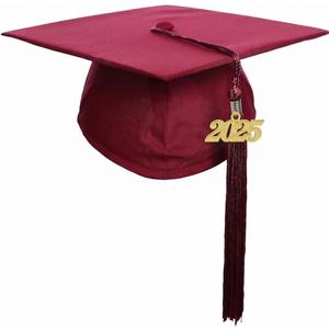Newrara Graduation Unisex Matte Adult Graduation Cap with Tassel, 2025, Maroon
