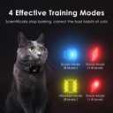 Cat Training Collar Cat Bark Collar with Remote Electric Cats Shock Collar 3300FT IP67 Waterproof 3 Training Modes Beep Vibration Shock Mode Top Meowing Effective for Bad Behavior Rose Pink