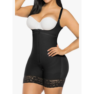YIANNA Fajas Colombianas Shapewear for Women Postpartum Tummy Control Body Shaper Butt Lifter Bodysuit, Size S