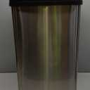 NINESTARS DZT-50-28 Automatic Touchless Motion Sensor Rectangular Trash Can, 13 Gal, Black Trim