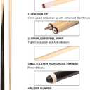 Pool Sticks 2-Piece 58 Inch Wooden Billiard Cue Hard Wood Pool Cues 19-21 oz Economic Cues Good for House and Bar Use American Pool Game Practice Cues for Begginer Starters, Set of 6