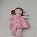 Aurora Elegant First Doll Brunette Baby Stuffed Doll - Imaginative Play - Stylish Companions - Pink 12 Inches