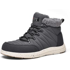 Bruno Marc Men's Winter Boots Outdoor Cold-Weather Warm Lightweight Walking Boots (11, Grey)