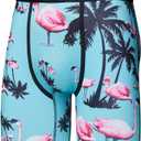 PSD Underwear Mens Boxer Briefs - Tropical Print, Standard Length Packs and Singles, Soft & Breathable Boxer Briefs for Men (S)