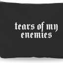 Make Up Bag, Cosmetic Bag With Hand Strap - Gothic Tears Of My Enemies - Lined Toiletry Bag For Woman - Travel Pouch, Black Organizer With Zipper, Women Essentials & Accessories - A09