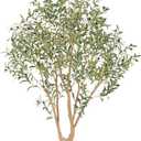 Majestic Faux Olive Tree 6ft Artificial Olive Tree Indoor & Outdoor with Lifelike Leaves & Textured Branches for Living Room, Office, Entryway, Patio