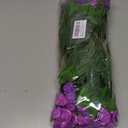 Artificial Impatiens Flowers for Outdoors, 6 Bundles Silk Fake Flowers for Spring Summer Decoration, UV Resistant Faux Plants Plastic Bouquet for Home Planter Porch Patio Yard Decor(Double Purple)