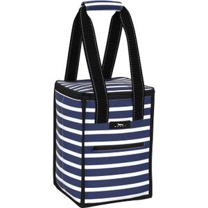 SCOUT Pleasure Chest - Soft, Lightweight, Insulated Cooler, Fits 5 Wine Bottles, Cooler for Beach, Pool, Boat, and Picnics (Nantucket Navy)