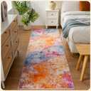 Istana Hallway Runner Rug 2.5x8 - Galaxy Kitchen Rugs Non Slip Washable -Silk's Soft Touch Carpet Runner - Stylish Rugs for Home