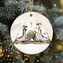 2 x Nativity Scene Ornament 2025  Holy Family Ornament  Mary Joseph Baby Jesus Keepsake  Christian Religious Christmas Dcor  Inspirational Faith Gift for Believers, Church, Family, Friends