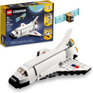 LEGO Creator 3 in 1 Space Shuttle Toys - Space Toys Building Set for Boys & Girls, Ages 6+ - Option to Build 2 Spaceships or Astronaut - Educational Gift for Kids Birthday & Holidays - 31134