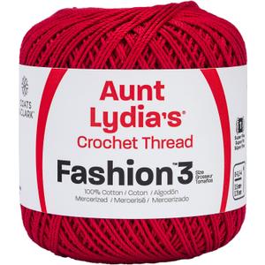 Coats Crochet - 182.0006 Fashion Crochet Thread, 3, Scarlet