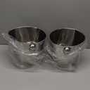 Silver 6L/6.34 Quart Ice Bucket 2Pack with Beer Opener for Party, Mimosa Bar Supplies. Stainless-Steel Beverage Tubs for Champagne Wine Cocktails, Metal Drink Cooler Holder Double Handles