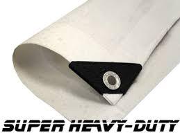 White Tarps Heavy Duty Waterproof 10x20 Feet Large Thick Tarp Cover 20mil 2 PC