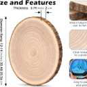 Large Wood Slices 8 Pcs 12-14 Inches Wood Rounds Natural Wood Slices for Centerpieces/Crafts/Table Decor/Round Wooden Discs Large Unfinished Wood Centerpieces for Tables