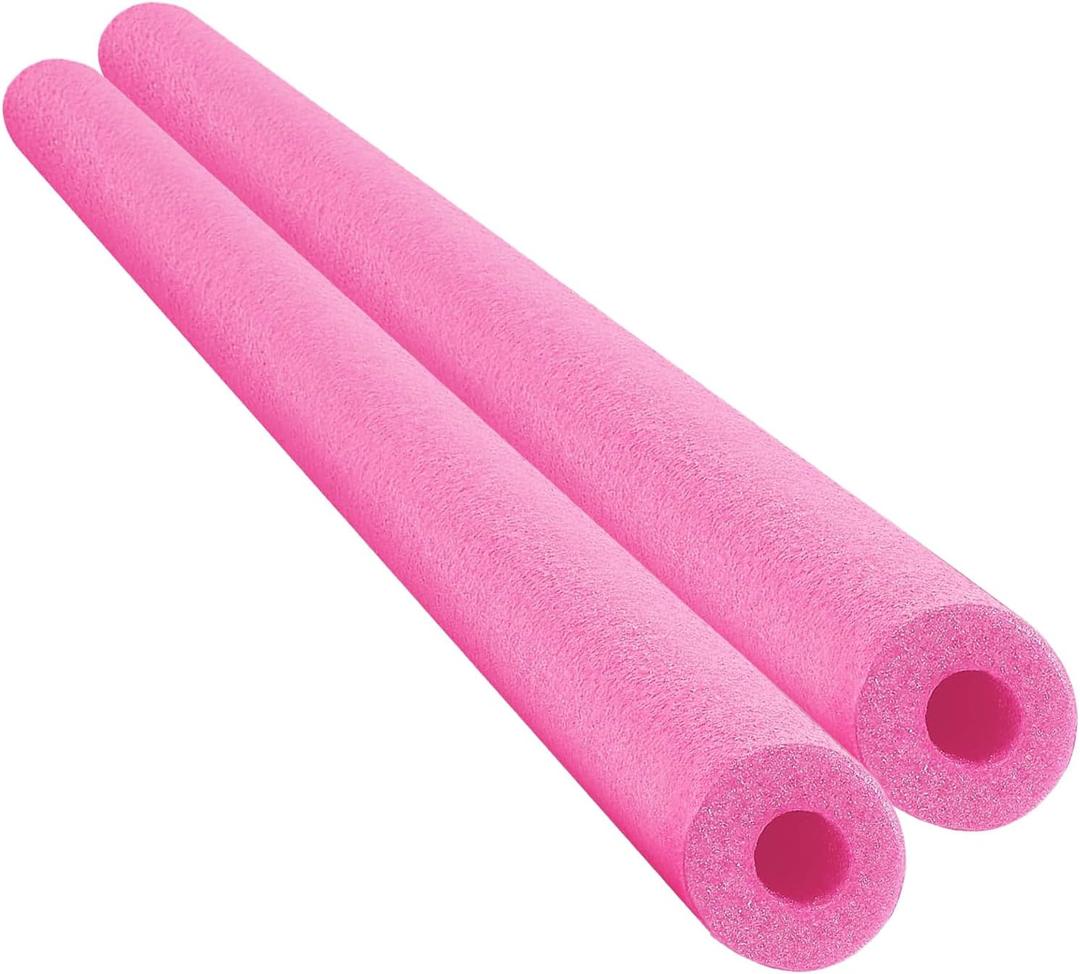 Chochkees Floating Pool Noodles Foam Tube 2-Pack, Thick Hollow Noodles for Floating in The Swimming Pool, 52" Inches Long