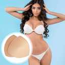 Geyoga 12 Pairs Women Triangle Bra Insert Removable Sports Bra Pads Inserts Women Replacement Pad (Beige, Size: Medium)
