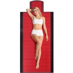 1370 LEDs Dual Full Body Red Light Therapy Mat, Red Light Therapy Blanket, 2in1 LEDs(660nm& 850nm), Premium Leather, Adjustable Timer & Intensity