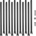 12 Pack 1-3/8'' Chain Link Fence Extension, 30'' Fence Extension Height, Galvanized Post Extender for Dogs and Privacy (Black)