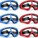 Protective Goggles, Safety Glasses Eyewear Compatible with Nerf Guns for Game Battle (6 Pack Goggles)