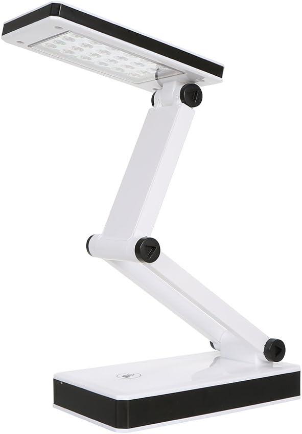 Lixada Foldable LED Desk Lamp Portable LED Table Lamp Folding Light Sensitive Touch Control 3 Levels Adjustable Brightness Battery and USB Powered for Travel Reading Studing Home Office School