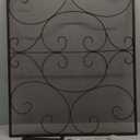 GTPBAO Charcoal Fire Mesh Screen Curtain, Single Panel Fireplace Screen Flat for Log Wood Burner/Flame Furnace, Black 96×76cm